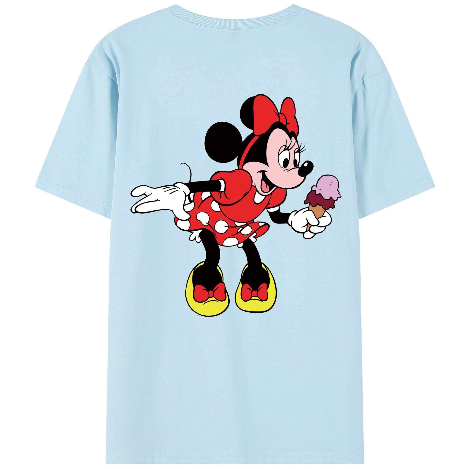 （画像用） ミッキーマウス Mickey Mouse 綿100％半袖Tシャツ（背面プリント）